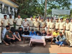 Gang of 12 from Maharashtra nabbed with 41 high end mobiles and 8 gram MDMA at Baga