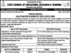 Goa Teacher Eligibility Test to be held on Feb 26