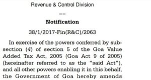Goa notifies reduction in VAT on Aviation Turbine Fuel from 18 % to 8 %