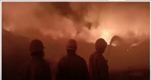 Fire breaks out at waste dump site at Fatorda