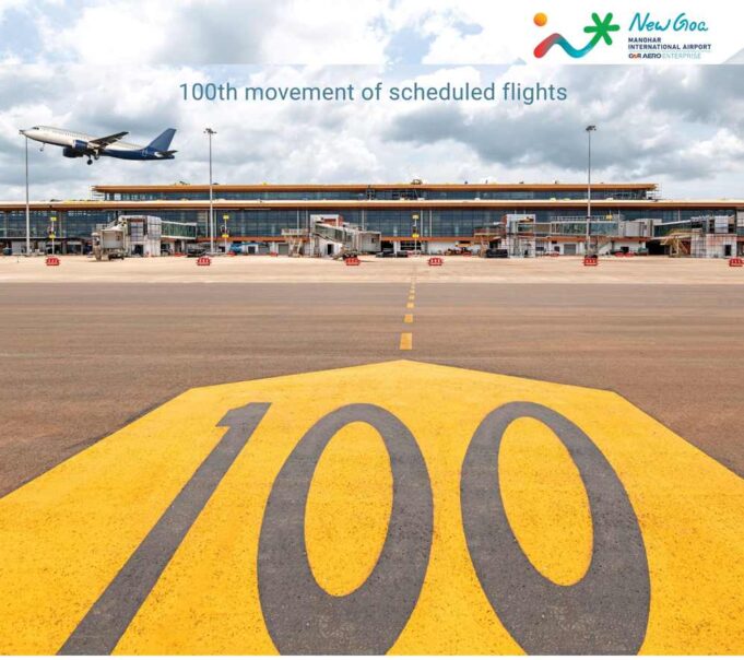 Mopa Airport reaches fist milestone of 100 flight movement within 3 days of commencement