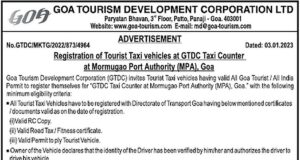Govt asks taxi operators to register for GTDC Taxi Counter at MPA
