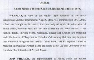 Section 144 to be imposed at Mopa from tonight: CM