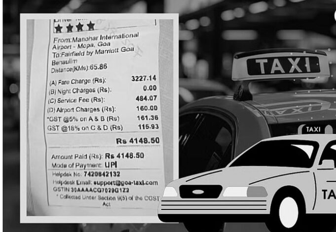 Goa Taxi App allegedly charged whopping over Rs 4k from Mopa to Benaulim