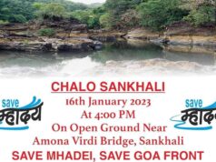 Virdi-Sakhali all set to host mega rally to ‘Save Mhadei’ ; Goans urged to turn up in large numbers