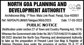 Land use map of Taleigao kept open for feedback for 30 days by NGPDA