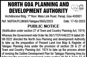Land use map of Taleigao kept open for feedback for 30 days by NGPDA