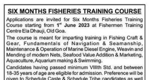 Fisheries Dept to train youth in fishing trade
