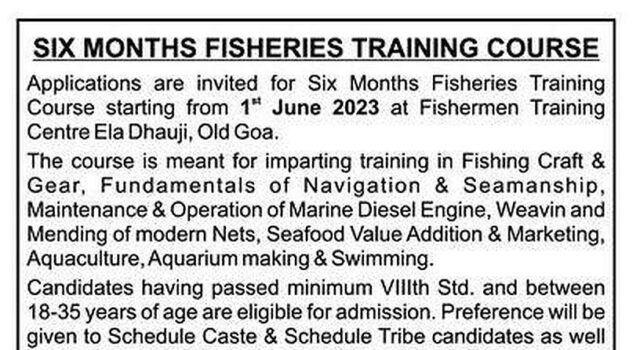 Fisheries Dept to train youth in fishing trade