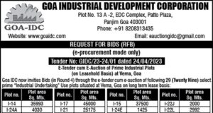GIDC invites bids for 29 industrial plots at Verna