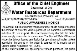 WRD asks public to exercise caution while ordering water tankers