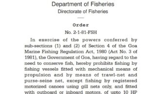 61 day fishing ban in Goa from June 1 to July 31