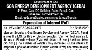 GEDA invites EOI for hiring 50 Electric Vehicles