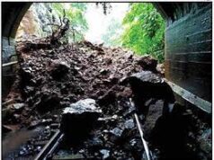 Landslide near Dudhsagar waterfalls; 2 trains cancelled, one diverted