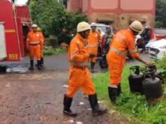 Flat in residential building catches fire at Guirim