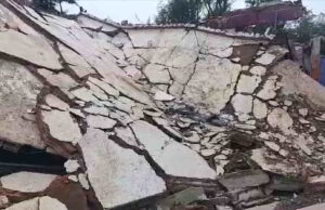 Large portion of open air auditorium of under renovation Kala Academy collapses