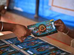 Unprecedented crowd queues up to purchase Ganeshotsav lottery tickets at Quepem