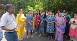 GU teachers protest against student obstructing & threatening teachers conducting elections