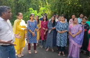 GU teachers protest against student obstructing & threatening teachers conducting elections