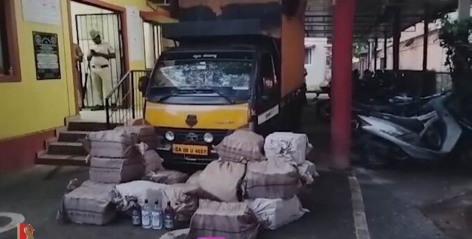 Karwar police seized Rs 1.18 lakh worth Goa made illegal liquor at Karwar