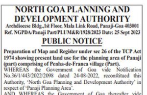 NGPDA invites objections from public within 30 days on Land Use Map of Panaji Planning Area