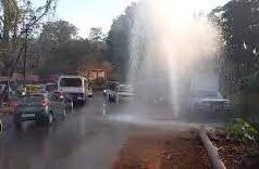 Major pipeline bursts at busy Opa-Khandepar junction road