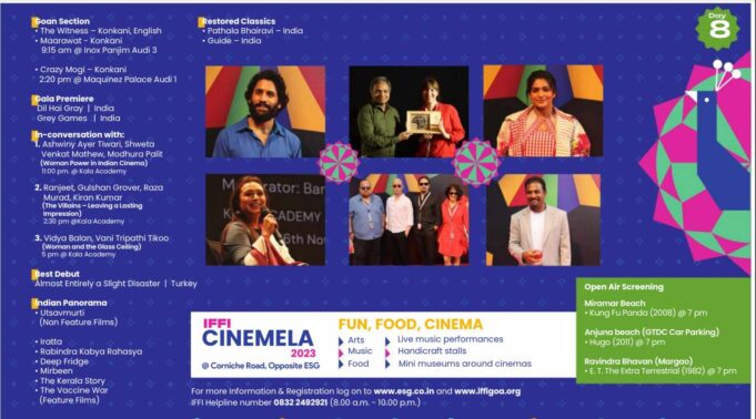 IFFI Day 8, Nov 27 schedule