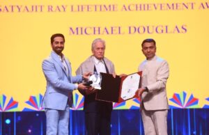 Hollywood actor and producer Michael Douglas honored with Satyajit Ray Lifetime Achievement Award
