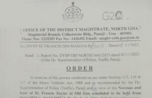Traffic to be diverted from Nov 25 to Dec 4 in view of Old Goa Novenas and feast
