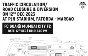 Traffic to be diverted in view of ISL match at Fatorda stadium tomorrow