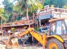 Authorities conduct demolition drive against constructions in NDZ at Vagaor