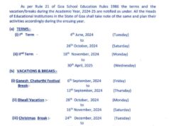 Directorate of Education releases academic schedule for schools for 2024-25