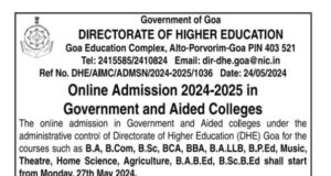 Degree College admissions to commence online from May 27