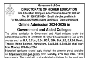 Degree College admissions to commence online from May 27