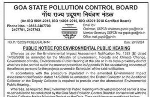 Public hearing for Sirigao-Mayem mining Block II scheduled on June 19 at Bicholim