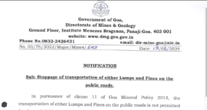 Mining ore transportation on public road prohibited from June 7 to Sept 2