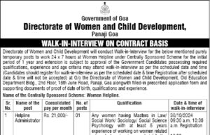 Women & Child Dept announces 24 posts to operate Women Helpline