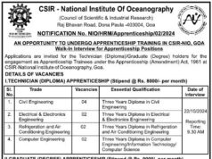 NIO announces walk-in interviews for 25 apprenticeship posts