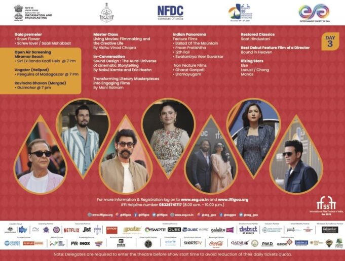 IFFI Day 3 – Nov 22,2024 Schedule