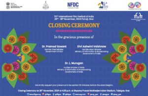 IFFI 2024, Nov 28 -Concluding Day Schedule