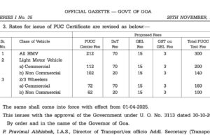 PUC Certificate fees hiked by Transport Dept