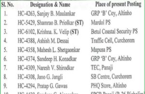 18 Head Constables promoted to the rank of Assistant Sub Inspector