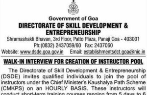 Govt to empanel pool of professionals for conducting short term Skill Development courses
