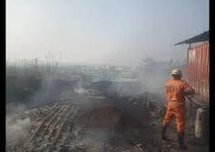 Major fire destroys scrapyard at Sancoale