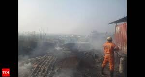 Major fire destroys scrapyard at Sancoale