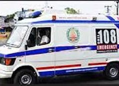 108 ambulance on way to GMC Hospital with patient gutted in fire at Dhargal; all occupants safe