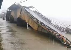 Old under repairs Kali river bridge collapsed again. No casualties