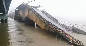 Old under repairs Kali river bridge collapsed again. No casualties