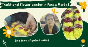 Traditional Flower Vendor in Panaji Market