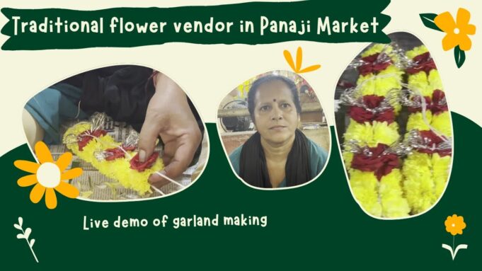Traditional Flower Vendor in Panaji Market